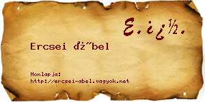Ercsei Ábel névjegykártya